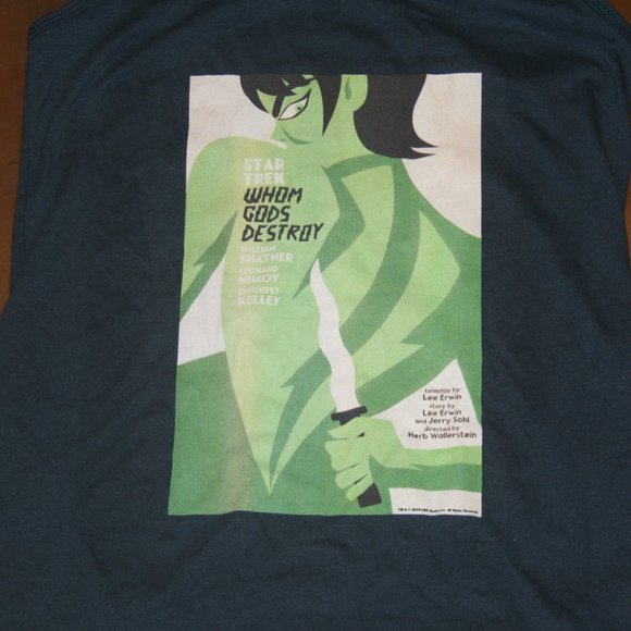 Star Trek Racerback Medium Blue Whom Gods Destroy Original Series Tank Chest:31" - Picture 6 of 8